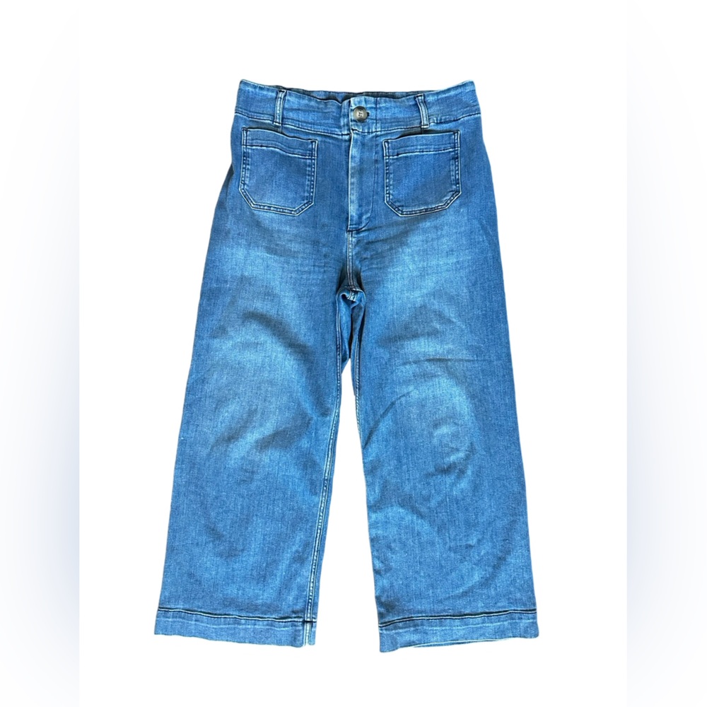 PILCRO and the Letterpress Blue WIDE LEG CROPPED JEANS Women’s Size 31.